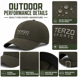 Gorras de Béisbol Personalizadas Resistentes al Agua para Exteriores, Gorras Deportivas Transpirables de Nailon con Logotipo Reflectante, Fabricante de Marca Privada - Product Image 3