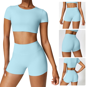 Shorts Deportivos de Cintura Alta para Mujer, Estilo Biker, Sin Costuras, Elásticos, de Compresión, para Yoga, Gimnasio, Ejercicio, con Cintura Ancha - Product Image 1