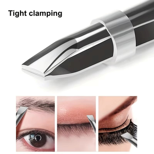 Pinzas Profesionales de Acero Inoxidable con Punta Biselada Antideslizante, Resistentes, de Precisión, para Depilar Cejas, Aplicar Pestañas y Recortar - Product Image 3