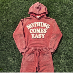 Ensemble de survêtement vintage brodé personnalisé pour homme, coupe-vent, écologique, épais, avec veste et pantalon de sport, effet délavé - Product Image 5