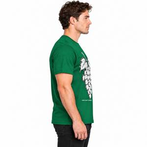 Camiseta de Manga Corta para Hombre, Cuello Redondo, Verde, 100% Algodón, Ecológica, Corte Holgado, Tela Oxford, Informal - Product Image 4