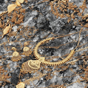 Colliers de mode plaqués or micron 14K 18K 24K en gros, parure de bijoux au design traditionnel, colliers en laiton plaqué or micron - Product Image 4