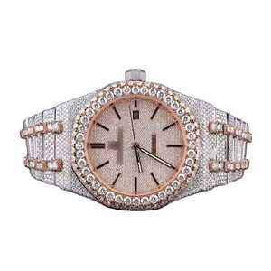 5A TOP VVS Moissanite & Lab Diamond Watch Mujeres Hombres Hip Hop Cuarzo de lujo Moda clásica Iced para pasar la prueba - Product Image 1