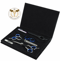 Ensemble de ciseaux et rasoirs de barbier professionnels en acier inoxydable légers, coffret cadeau
