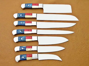 High Quality Stainless Steel Professional Chef <b>Knife</b> <b>Set</b> <b>Sharp</b> Blade Right Hand Orientation Customized Wooden Handle - Product Image 3