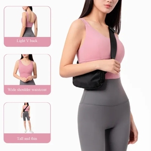 Débardeur court moulant sexy en Spandex et Polyester pour femme, avec logo personnalisé, col cœur, idéal pour le sport, le yoga et la gym - Product Image 4