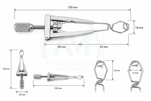 AL MIDA HEALTH CARE INSTRUMENTS AMHC-R-470 Spéculum ophtalmologique Rétracteur oculaire Instrument chirurgical manuel Certifié CE Classe II - Product Image 5