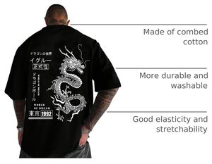 เสื้อยืดโอเวอร์ไซส์พิมพ์ลายกราฟิกตามสั่งขายส่ง เสื้อยืดผ้าคอตตอนหนาน้ำหนักมากสำหรับผู้ชาย ผู้ผลิตเสื้อผ้าสตรีทแวร์ รับผลิตแบบ OEM ODM - Product Image 4