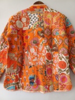 Blouson d'été haut de gamme avec motif floral, 100% coton