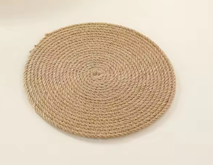Posavasos Ecológico de Yute Hecho a Mano, Tapete Redondo Trenzado para Mesa, para Hogar, Cocina, Comedor, Cafetería, Restaurante, Exportación a Granel, Fabricante - Product Image 6