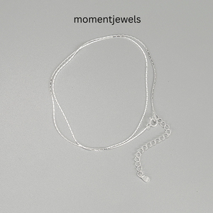 Minimalist 925 Silver Link <b>Chain</b> Necklace Adjustable Fine <b>Chains</b> Jewelry for Women Gift Party Wedding - Product Image 6