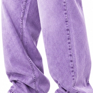Women's Wide Leg Baggy <b>Jeans</b> Streetwear Denim Pants Casual Streetwear <b>Embroidered</b> Letter Pattern Custom Design Baggy <b>Jeans</b> - Product Image 6