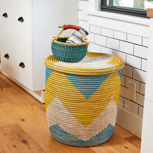 Paniers en jonc de mer tressés à la main, durables, pour la cuisine, le rangement, la lessive, paniers en osier, jardinières, style japonais - Product Image 5