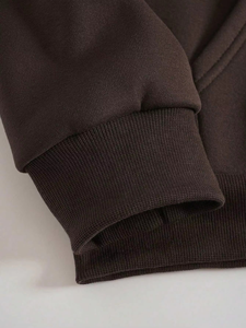 Sweat à capuche unisexe personnalisé pour homme, en coton épais, avec fermeture éclair et deux poches, impression possible. - Product Image 5