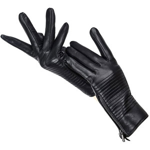 Nouveaux gants de mode en cuir Cabretta haut de gamme, modèle 2026, les plus vendus, avec fermeture éclair et ajustement confortable et sécurisé. - Product Image 1