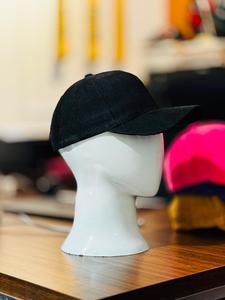 Black 6-Panel <b>Baseball</b> <b>Cap</b> Unisex Fitted Canvas Solid Color Casual Hat for Adults 58-60CM Character Letter Pattern Outdoor Use - Product Image 1