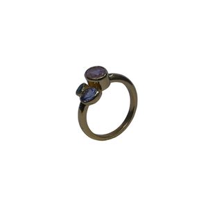 Wedding Wear 925 Sterling <b>Silver</b> Gold Plated Jewelry Blue Topaz <b>Emerald</b> Gemstone Women Wear Classic <b>Ring</b> - Product Image 1