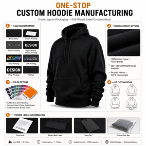 Men's <b>Black</b> Hooded Fleece <b>Sweatshirt</b> Regular Fit Solid Color Casual Pullover Front Pocket Cotton Material Breathable 300g Winter - Product Image 2