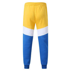 Men's Color Blocking Streetwear <b>Hoodie</b> Sweatshirt Set Casual Knitted Winter Wear Blue Yellow <b>White</b> Long Sleeve Jogger Pants - Product Image 2