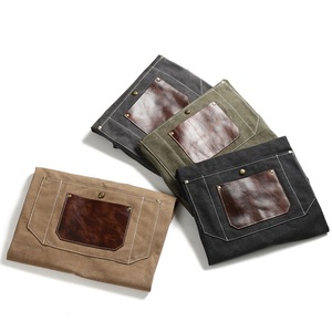 Delantal de Barman de Cuero Resistente para Hombre y Mujer, Correa de Hombro Ajustable con Bolsillos para Herramientas, Uso en Restaurantes y Bares - Product Image 2