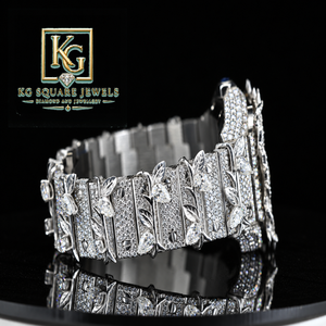 Reloj de Lujo para Hombre KG Square Jewels, Mecánico, con Cristal de Zafiro, Analógico, Moderno, Estilo Hip Hop, de Acero Inoxidable con Incrustaciones de Diamantes Cuadrados - Product Image 3