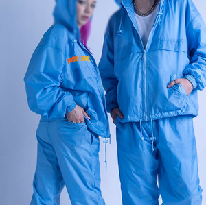 Unisex Solid Color <b>Wind</b> <b>Breaker</b> Women Tracksuit High Quality 100% Nylon Waterproof Lightweight Windbreaker Tracksuit - Product Image 2