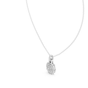 จี้เพชรทรงเหลี่ยมและทรงกลมเพาะเลี้ยงในห้องปฏิบัติการ ทองคำ 14K สีเหลือง สำหรับผู้หญิง |   ชุดเจ้าสาว |   เพชรที่เพิ่งเพาะเลี้ยง - Product Image 5