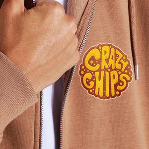 Sweat-shirts pour hommes 100% coton, impression 3D en relief, fermeture éclair intégrale, couvre-visage, techniques de broderie graphique, logo personnalisé pour l'hiver - Product Image 6