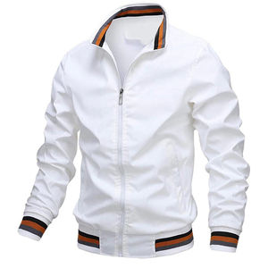 Stylish <b>Men</b> Bomber Jackets for Winter Made Canvas Material Warm Daily Wear Stand Collar Zipper Front Reversible Eco-friendly - Product Image 4