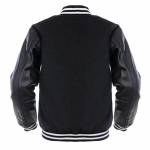 Chaquetas Varsity Hechas a Medida con Cuello Alto, Resistentes al Viento, de Cuero Genuino, Fabricadas en Pakistán, Precio Personalizado, Color Personalizado - Product Image 3