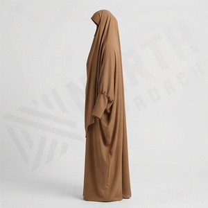 Nueva Tendencia: Abaya Modesta de Lino para Mujer Musulmana, Vestido Cómodo con Cierre Frontal, Cubre-Cuerpo, Color Personalizado, Estilo Holgado - Product Image 3