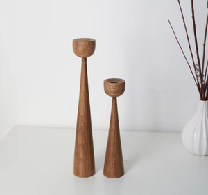 Support de bougie en bois fait main, décoration d'intérieur par B H Brothers - Product Image 1