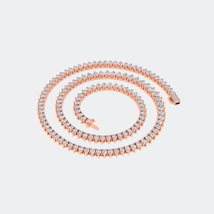 10.00CTW Lab Grown Brilliant Cut Diamond Tennis <b>Necklace</b> Prong Set Solid Gold Classic Eternity Link Chain Jewelry <b>Statement</b> Gift - Product Image 6