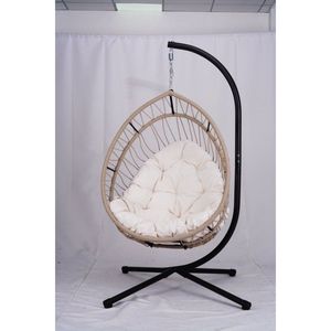 Sedia Sospesa a Forma di Uovo per Interni/Esterni, Altalena da Patio, Amaca Durevole per una Seduta Confortevole - Product Image 6