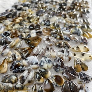 Lot de 2 cabochons en agate dendritique, 14x8x2.5 mm et 28x13x2.5 mm, pour la création de bijoux, 11 carats en moyenne - Product Image 5