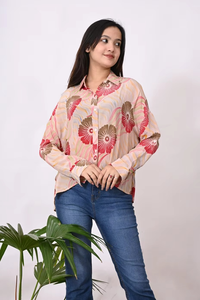 Blusa de Seda de Alta Calidad con Decoración de Botones para Verano y Otoño - Product Image 4