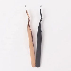 Pince à cils en acier inoxydable antistatique de haute précision, durable, pour pose de faux cils, outil professionnel pour débutants - Product Image 5