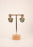 Ensemble de collier et de boucles d'oreilles en laiton de qualité supérieure, plaqué or rose, bijoux de mariage géométriques, bijoux de mariée, cadeau de luxe AD