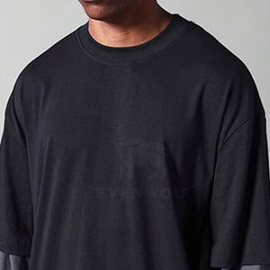 T-shirt pour homme à double couche, couleur unie, style décontracté, respirant, en coton, nouvelle arrivée, dernier style - Product Image 6