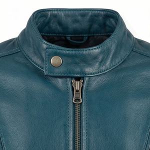 Veste en cuir pour homme NAI-0498C, style motard rétro, vêtement de protection, couleur personnalisable, vente en gros. - Product Image 4