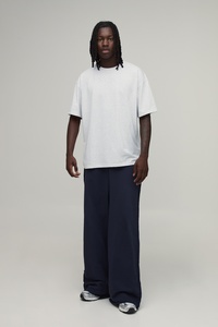 Pantalones deportivos anchos personalizados para hombre, mezcla de poliéster y algodón, estilo oversize, ropa de calle, corte holgado informal, venta al por mayor. - Product Image 5