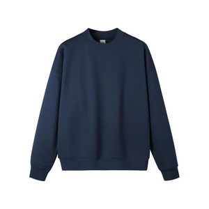 Sweat-shirt col montant style universitaire personnalisé en tissu de laine décontracté avec lettres brodées sur le devant, écologique pour l'hiver - Product Image 4