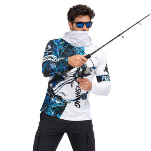 Custom Breathable Windproof Plus Size Men's Fishing Shirts Long Sleeve Spandex/Polyester Quick Dry UV Protection Leisure <b>Tops</b> - Product Image 5