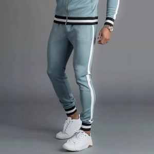 100% Polyester Men Zipper Tracksuit for Men Side <b>Strips</b> Fashion Sportswear Street Wear - Product Image 3