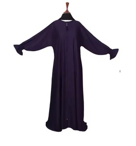 Vestido Abaya Rosa Claro para Mujer con Mangas con Volantes en Capas y Falda Fluida, Ideal para Bodas, Eid y Ocasiones Especiales - Product Image 5