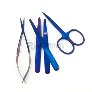 Pince à épiler sourcils RMI en acier inoxydable, couleur plasma bleue, biseautée, pour l'épilation, marque privée - Product Image 2