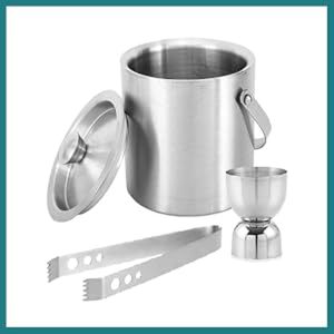 Premium Double Wall Stainless Steel <b>Ice</b> Bucket with V <b>Tong</b> Party Use Leak Proof & Rust Resistant Indian Manufacturer - Product Image 3