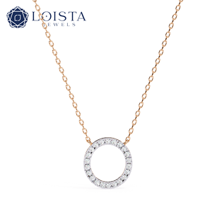 Collier pendentif en or blanc rhodié de luxe avec diamant clair cultivé en laboratoire, cadeau de mariage ou de fiançailles pour femme - Product Image 2
