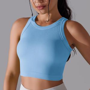 Summer Tube <b>Tops</b> for Women Crop Ribbed Tank <b>Top</b> Sexy Y2K Fashion Knitted Sleeveless Bra Callarless <b>Top</b> - Product Image 4