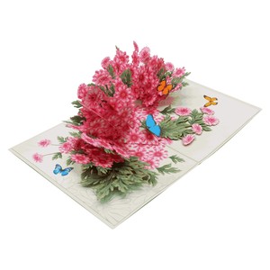 การ์ดป๊อป3D ดีไซน์ตามสั่งสีชมพูเดซี่เทรนด์ชั้นนำพิมพ์ลายงานฝีมือกระดาษงานฝีมือสำหรับความรักสไตล์วาเลนไทน์ - Product Image 2